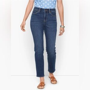 Talbots Modern Ankle Straight Leg Dark Wash Denim Jeans Size 6 Inseam 26